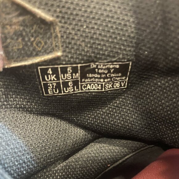 Doc Martens VTG Burgandy 1460 Lace & Zip Boots Unisex - Picture 7 of 8